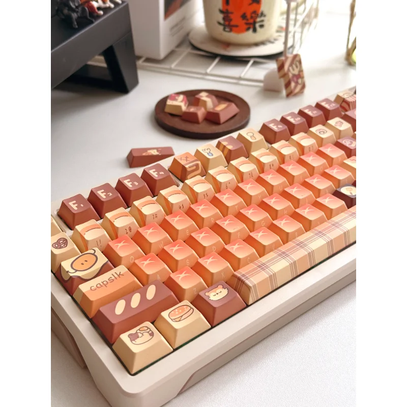 Juego de teclas con tema bonito y delicioso, sublimación PBT, teclas personalizadas, accesorios para teclado mecánico - imagen 4