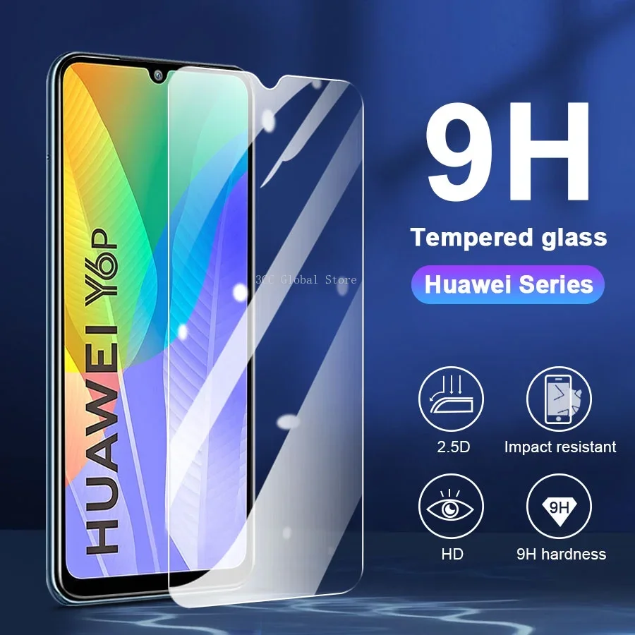 Vidrio templado para Huawei P20 P30 Lite Y7 Pro P40 Mate 20 X Nova 7i 7 SE 8i Y7 Y7P Y5P Y6P Y6s Honor 8X Y9 HD película protectora - imagen 2