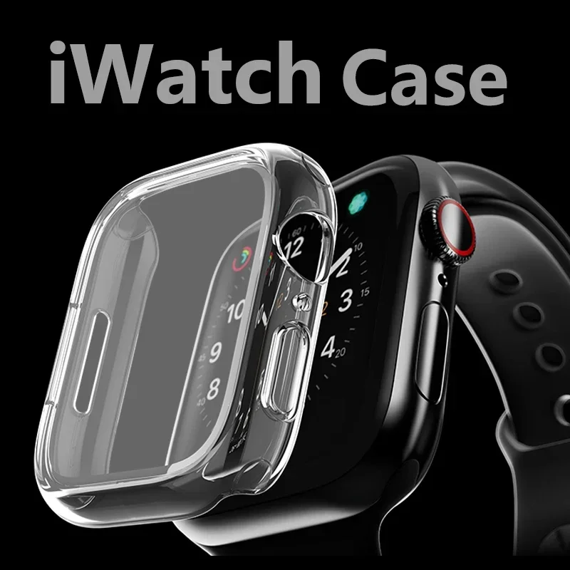 Funda transparente para Apple Watch Ultra, Protector de pantalla, 49MM, Series 9, 8, 7, SE, 6, 5, 4, 3, 45MM, 41MM, 44MM, 40MM
