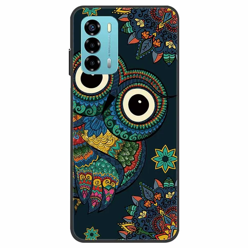 Funda de silicona TPU suave para ZTE Blade V40 Vita, carcasa de mármol negro con flor, parachoques, fundas de teléfono para ZTE V 40 Vita / Blade V40 Vita - imagen 2