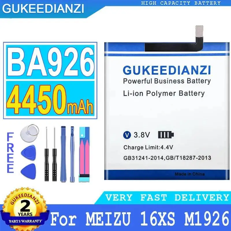 BA926 para Meizu 16XS M1926 M926H M926Q M926 4450Mah batería de teléfono móvil reemplazo Premium carga rápida