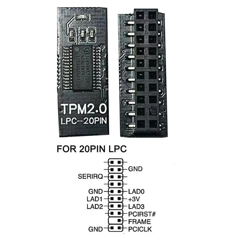 Módulo de seguridad de cifrado TPM 2,0, tarjeta remota compatible con versión 2,0, 12, 14, 18, 20-1 Pines, compatible con placa base multimarca - imagen 3