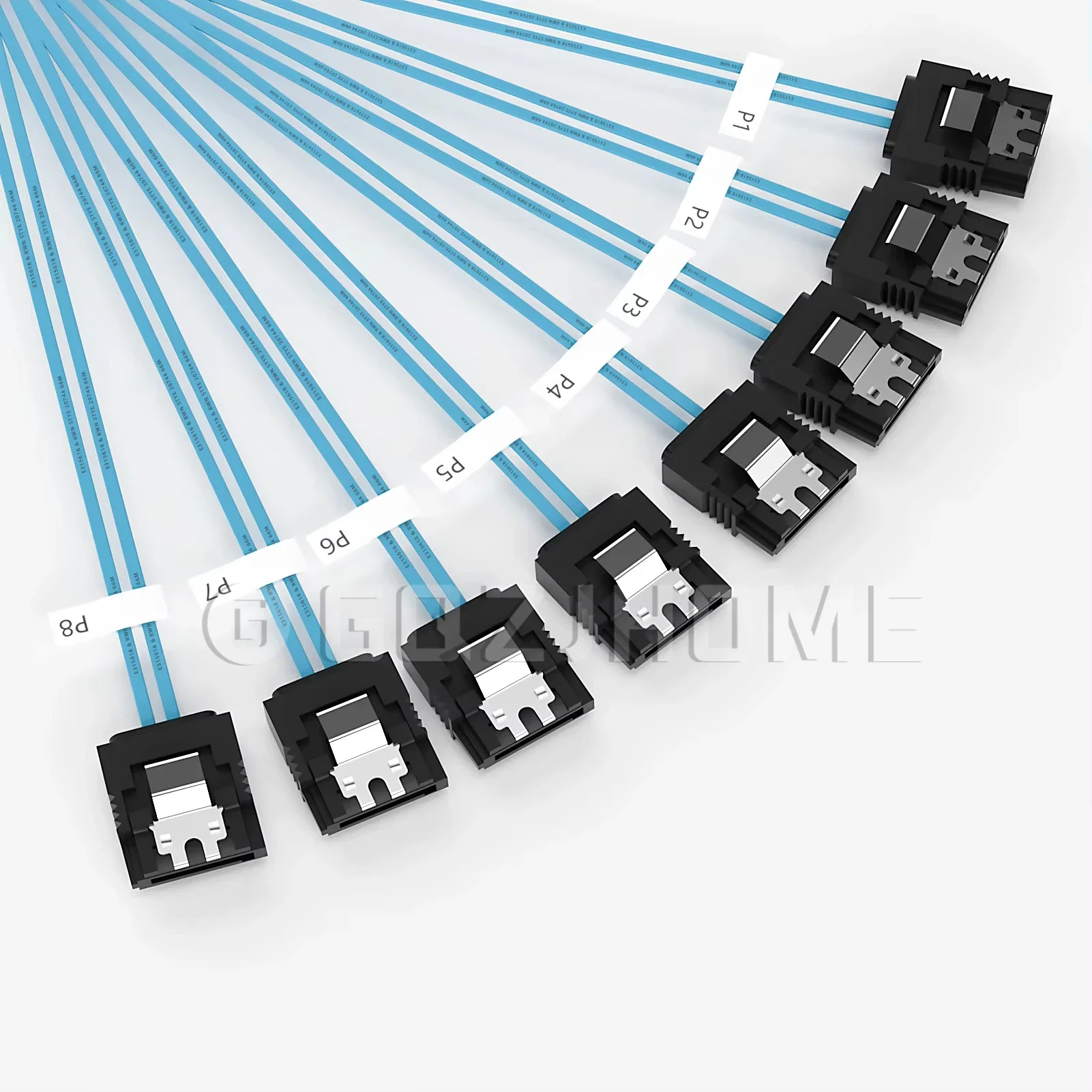 4/6/8 SATA a 4/6/8 sata 4,0 7p hembra 90/180 grados con malla trenzada para servidor ordenador Host SSD SATA Cable adaptador de disco duro