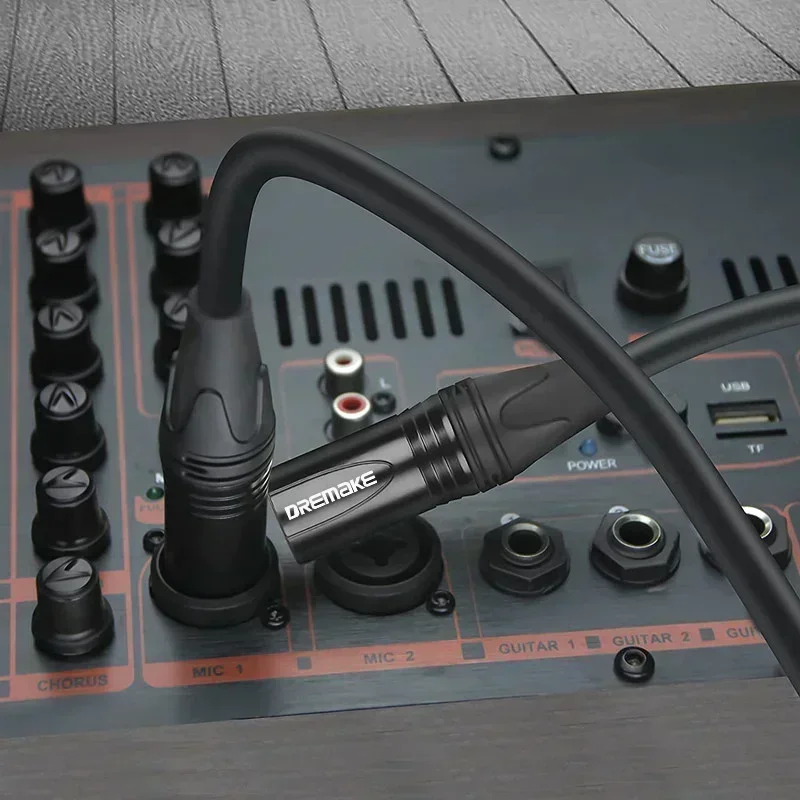 Cable de conexión equilibrado XLR macho a XLR hembra Cable de micrófono XLR de 3 pines para luces DMX, grabación, sistemas de altavoces, estación de radio - imagen 2