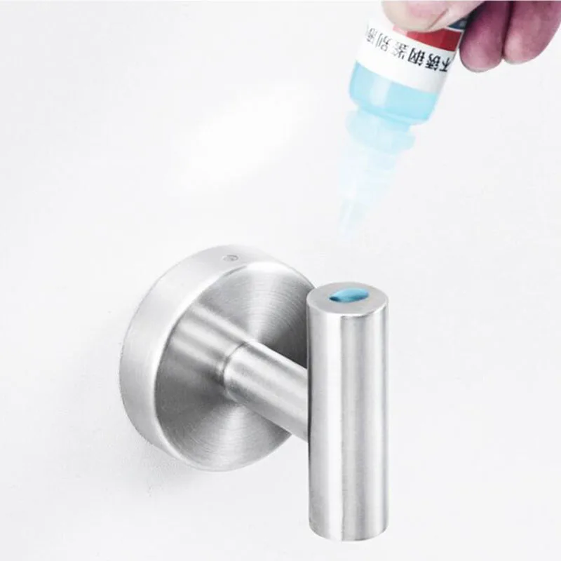 Ganchos de soporte para sombrero de acero inoxidable, toalla adhesiva, baño, cocina, almacenamiento, montaje en pared, colgante - imagen 5