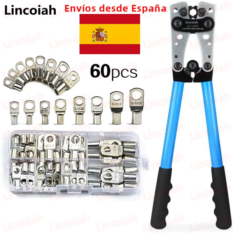 Herramienta de prensado de terminales HX-50B con 60 terminales