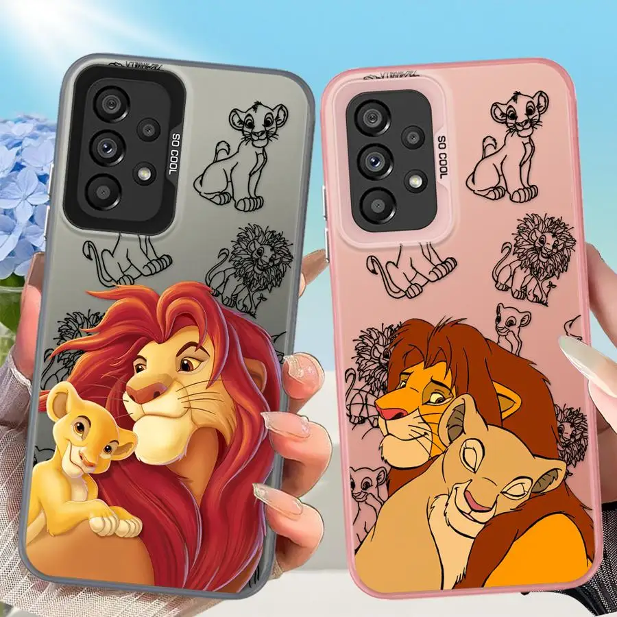 Disney Cute Lion King Soft Cover Phone Case For Samsung For Galaxy A13 A32 A23 A15 A22 A25 A14 A24 A16 A34 A12