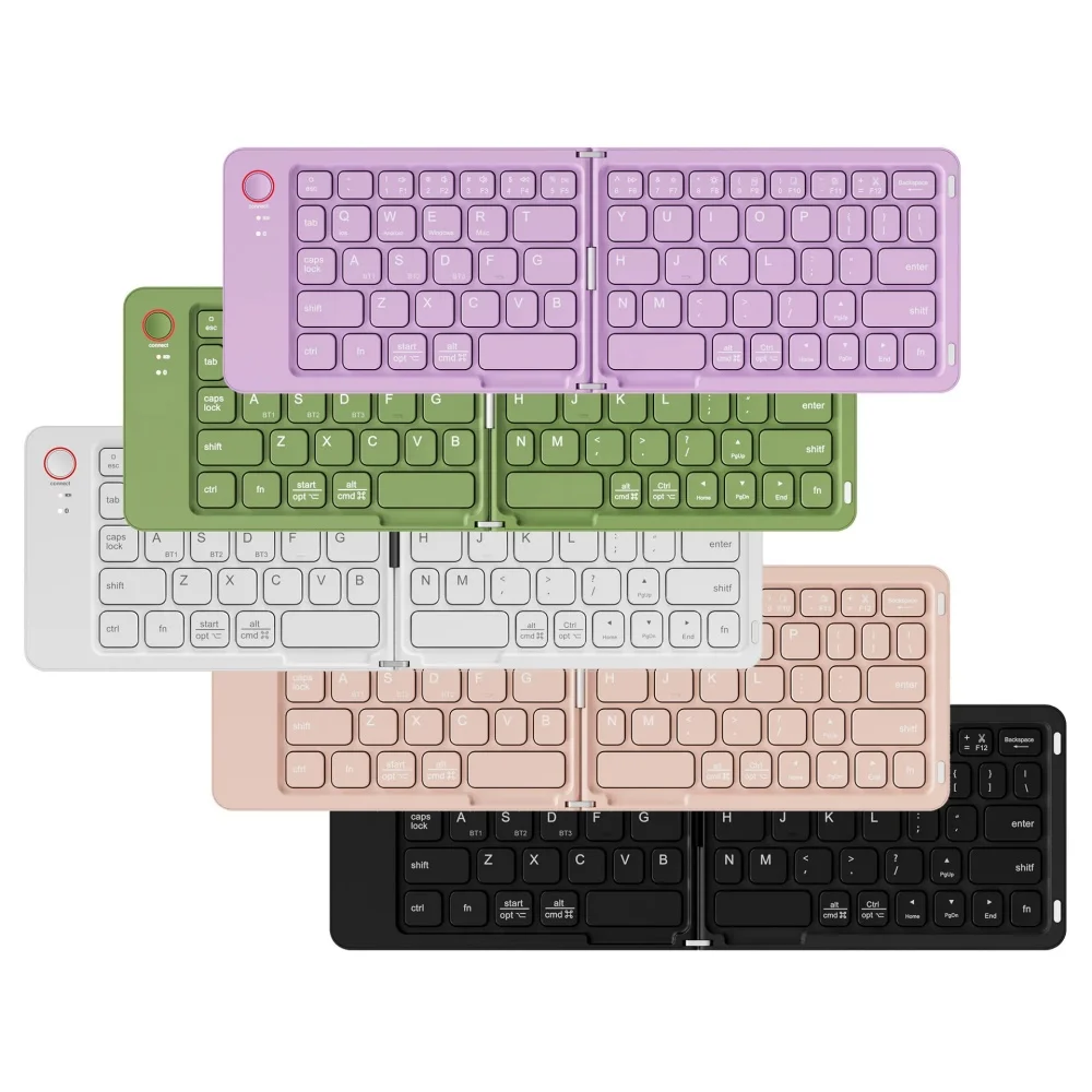 Teclado plegable Bluetooth portátil para tableta IOS/Android/Windows, teléfono móvil, Mini teclado portátil, accesorios de ordenador - imagen 2