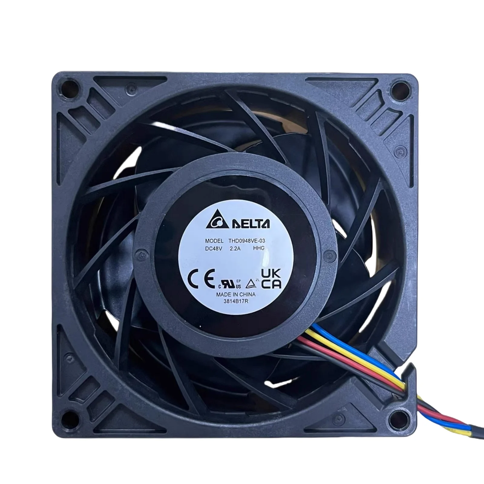 para ventilador de alta velocidad Delta THD0948VE-03 48V 2.2A - 90x90x38mm, 14500RPM, 162CFM, ventilador de refrigeración industrial para servidores
