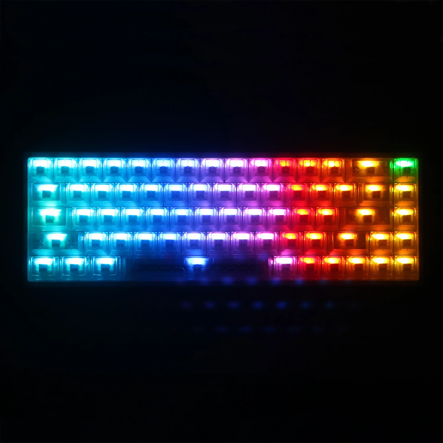 Juego de teclas transparentes en blanco, tapas de teclas escarchadas con perfil de cereza, personalizadas para teclado mecánico retroiluminado, ABS, GK64, 138 teclas - imagen 3