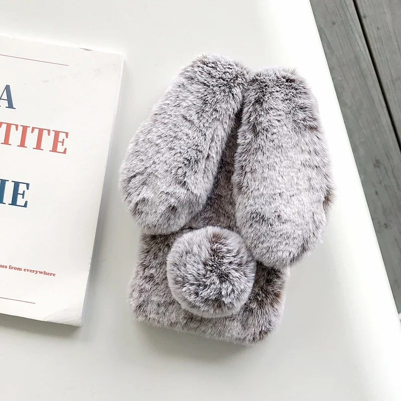 Funda de TPU de conejo de peluche para iPhone 14 15 13 Mini, funda de teléfono para iPhone 12 Pro, 11 Pro Max, XS, XR, 7, 8, 6, 6S Plus, SE 2020, - imagen 4