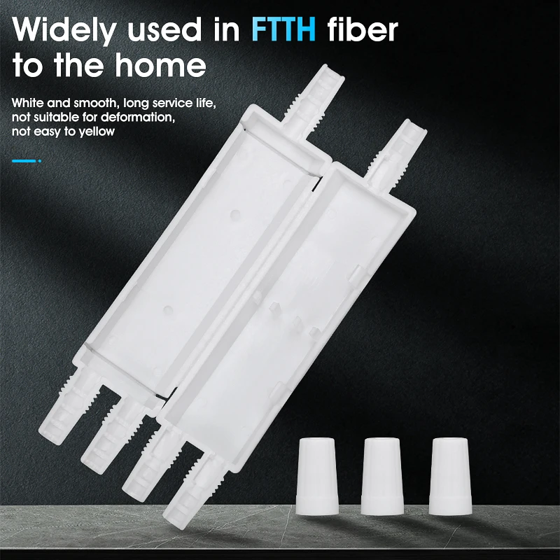 100 Uds 1 en 2 salida caja de protección de fibra óptica Cable de cuero Cable óptico Tubo termorretráctil caja protectora aislante de plástico - imagen 4