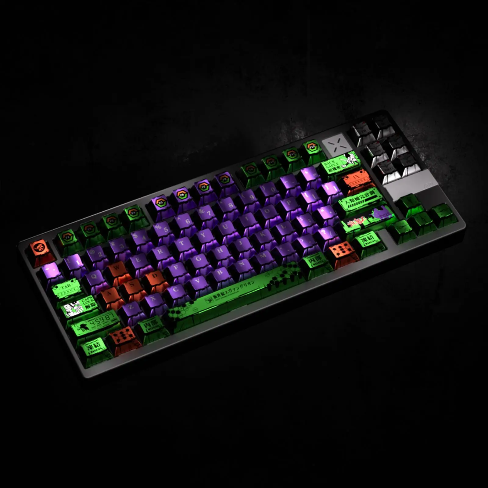 Teclas de pintura metálica de 128 teclas, teclas de EVA personalizadas, juego de Anime PBT, tinte mate de cinco lados Sub para teclas de teclado de eje - imagen 5