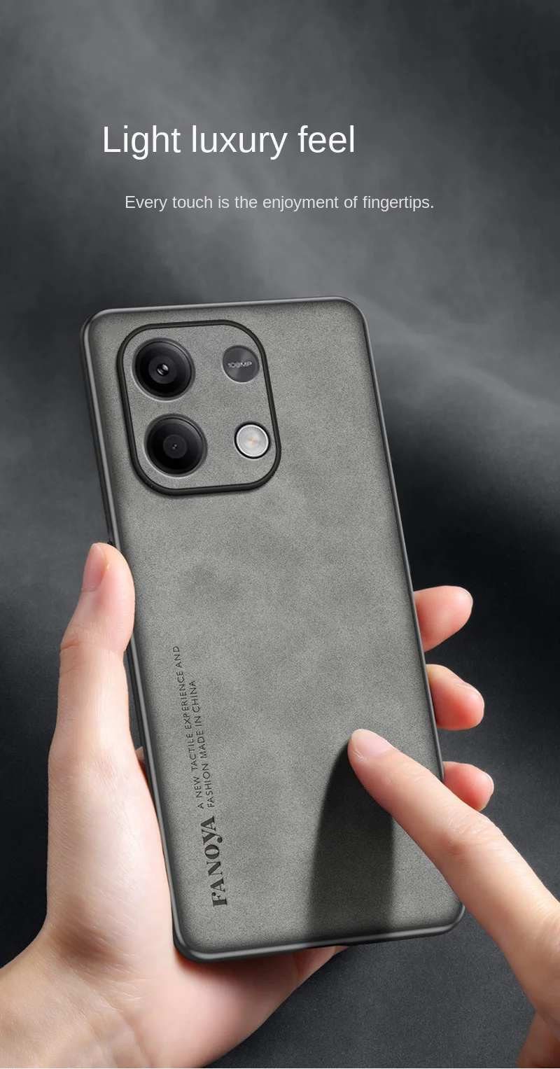 Funda de piel sintética suave para Xiaomi RedMi Note 13 Pro 5G, carcasa trasera con protección magnética para Xiaomi Redmi Note 13 Pro Plus - imagen 4