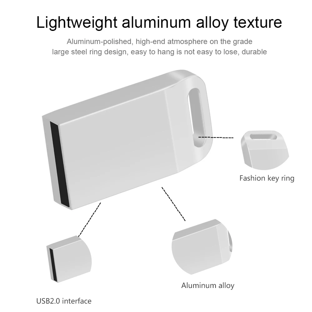 Unidad Flash USB 2,0 de Metal, 10/30/50 Uds., 2GB, 4GB, 32GB, 16GB, 128GB, unidad de bolígrafo de 64GB, memoria de regalo creativa personalizada, Mini disco U de 8GB - imagen 2