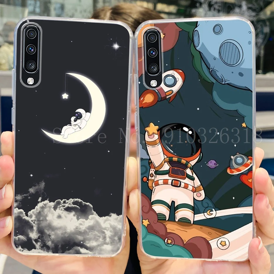 Funda de silicona suave con dibujos animados para Samsung Galaxy A70, carcasa delgada de lujo con flores para teléfono Samsung A70 A 70 s Galaxy A70s - imagen 4