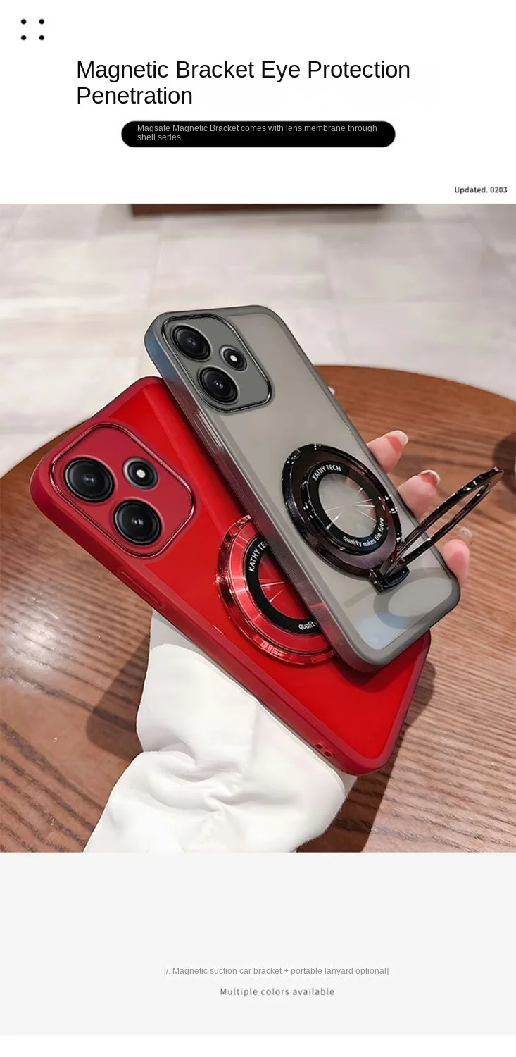 Funda con anillo transparente para Motorola Moto G85, G54, G34, G24, G14, lente magnética, cubierta trasera protectora para Moto G60, G40, Fusion G32 - imagen 3