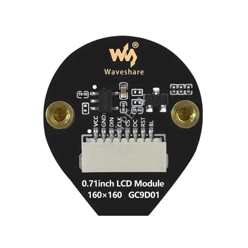 Pantalla LCD redonda de 0,71 pulgadas, 160x160 píxeles, ojo electrónico de 4 líneas SPI GC9D01 para Arduino Raspberry Pi ESP32 Pico STM32 - imagen 3
