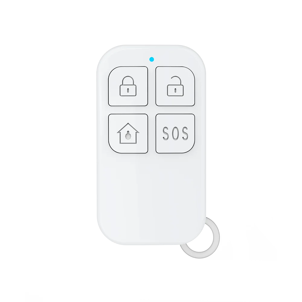 Control remoto inalámbrico de 433MHz, brazo desarmado blanco, 4 botones para sistema de alarma antirrobo de seguridad para el hogar inteligente - imagen 4