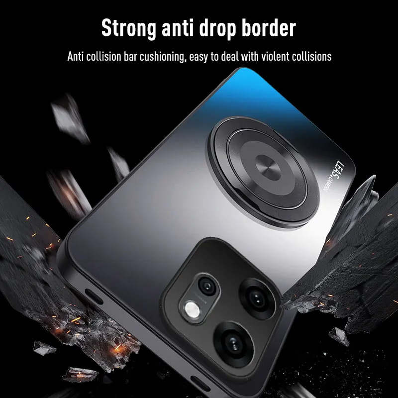 Para Oppo Reno 6 8 10 11 12 13 13F 14 14F Find X8 X7 Ultra X6 X5 Pro soporte de anillo magnético funda trasera de teléfono anillo lente cubierta protectora - imagen 5