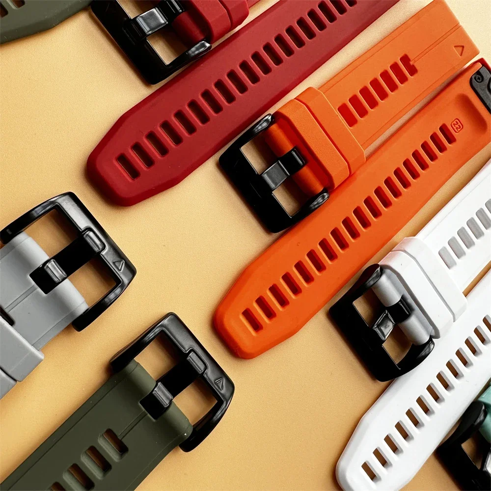 Correa de silicona QuickFit de 22mm y 26mm para Garmin Fenix 8 7X 7 Solar/6X 6 Pro 5 5X Plus 3HR/Epix, pulsera oficial 1:1 - imagen 4