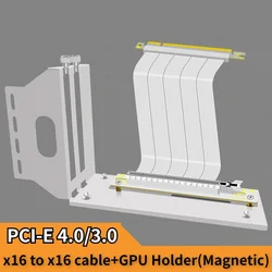 Riser PCIe X16 Blanco para Tarjeta Gráfica - Extensor ATX Soporte GPU