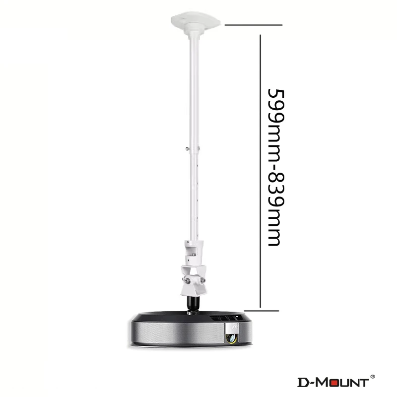 D-mount PM3-YT-L movimiento completo inclinación giratoria proyector de aluminio soporte de montaje en pared de techo agujero 1/4 pulgadas 3/8 pulgadas Z6X Z8X H3 X3 J10 - imagen 4
