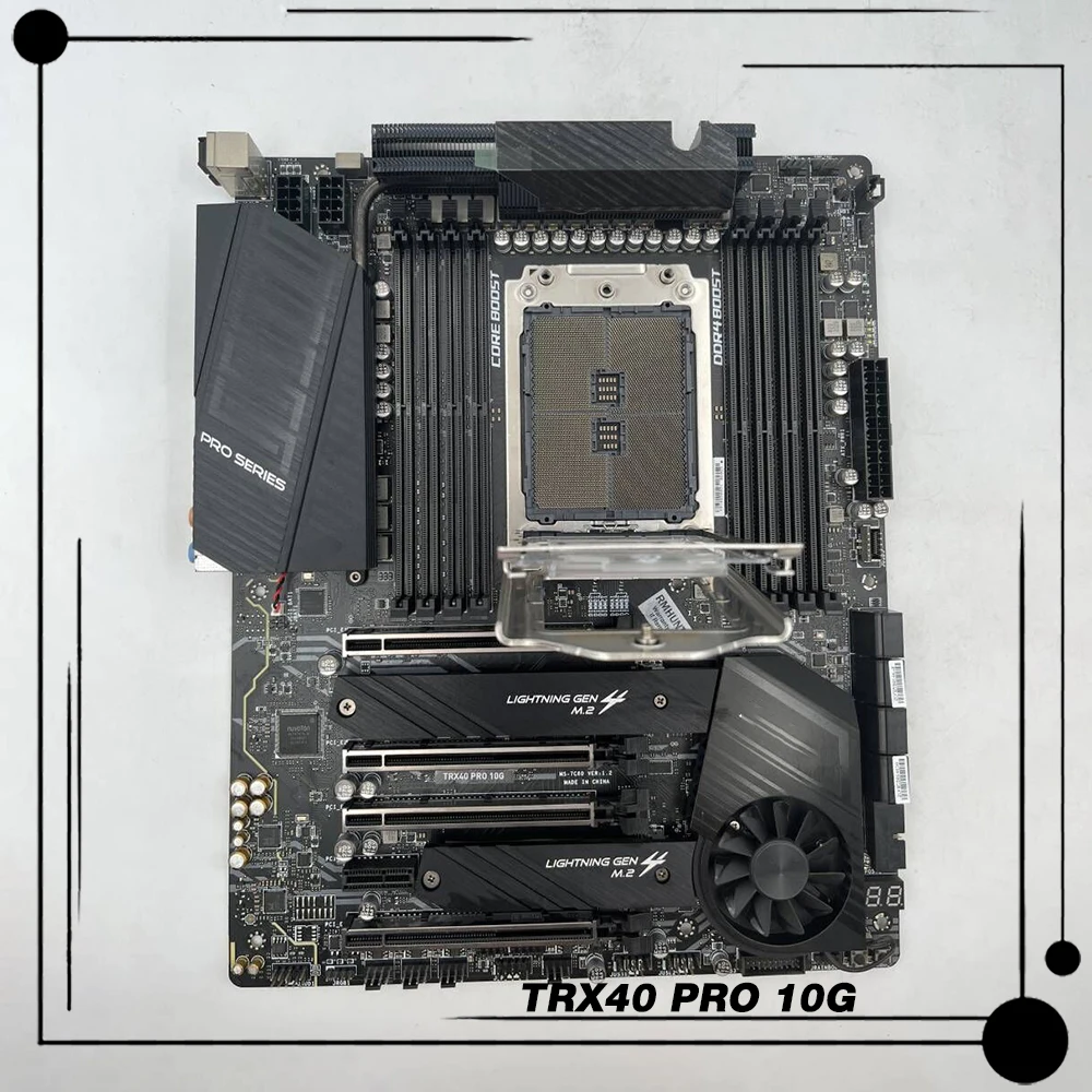 Para placa de escritorio MSI ATX TRX40 Socket sTRX4 DDR4 SATA3 compatible con procesadores AMD Ryzen Threadripper de tercera generación TRX40 PRO 10G - imagen 2