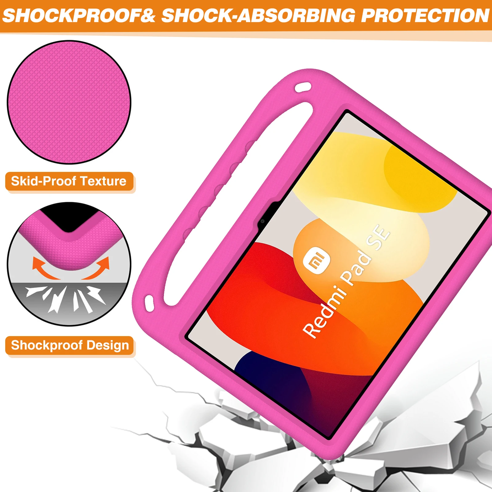 Funda EVA para Xiaomi Redmi Pad SE 11 2023 Pad 6 6Pro a prueba de golpes funda protectora de cuerpo completo con soporte para Pad 5 5Pro 4 Plus mango para niños - imagen 3