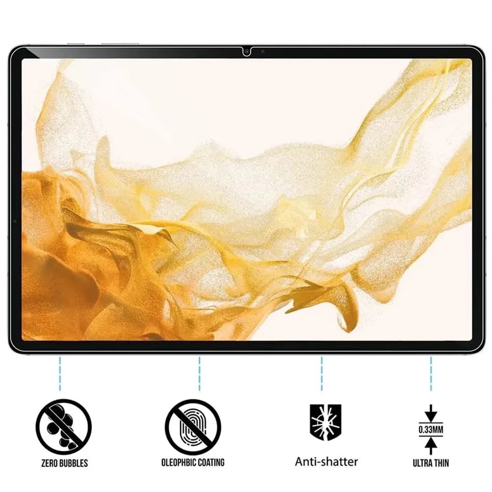 Vidrio templado para Samsung Galaxy Tab S8 PLUS X800/X806 Tab s7 plus T970/T975 Tab S7 FE T733/T735, Protector de pantalla de 12,4 pulgadas - imagen 4