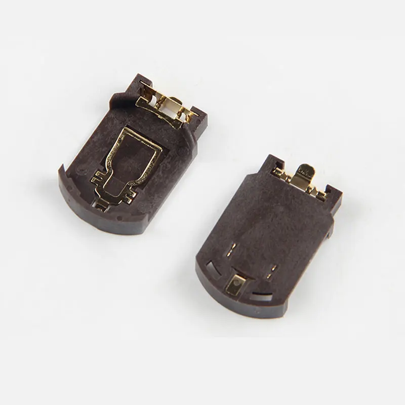 Caja de batería de botón de 3V, soporte de batería CR2032 CR 2032, parche Horizontal, caja de almacenamiento de batería de BS-8 chapada en oro, 5-50 Uds. - imagen 5