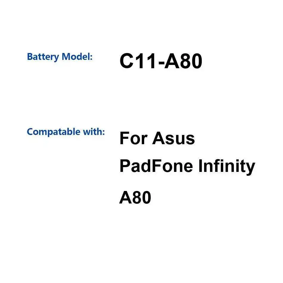 Fuente de alimentación confiable para tableta Asus Padfone Infinity A80 de 2400Mah, batería C11-A80, buen rendimiento en baja temperatura