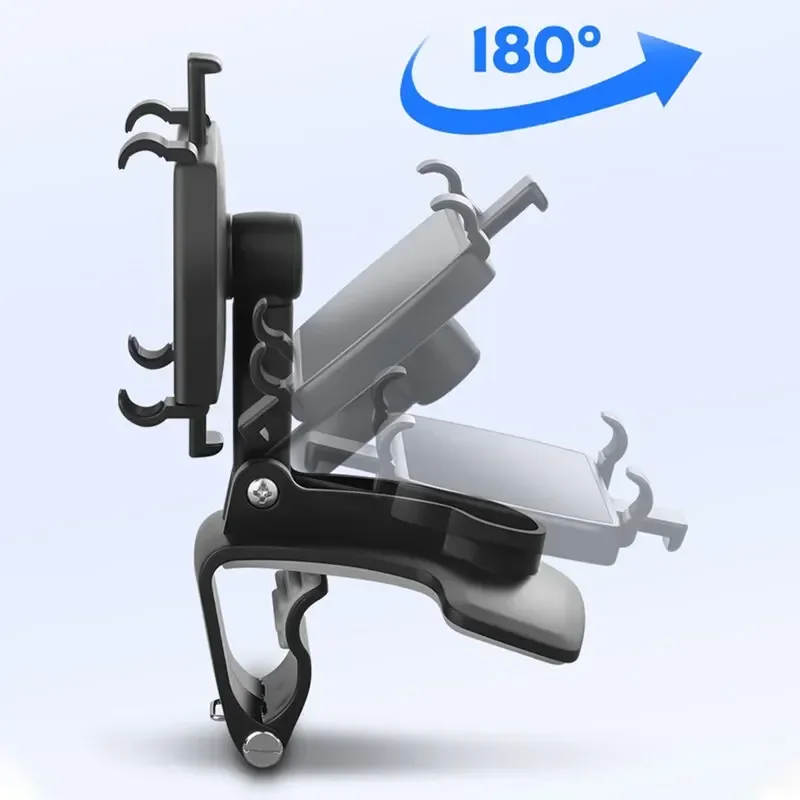 Soporte de teléfono móvil para salpicadero de coche, rotación de 360 grados, con pinza de goma, Universal, para navegación - imagen 5