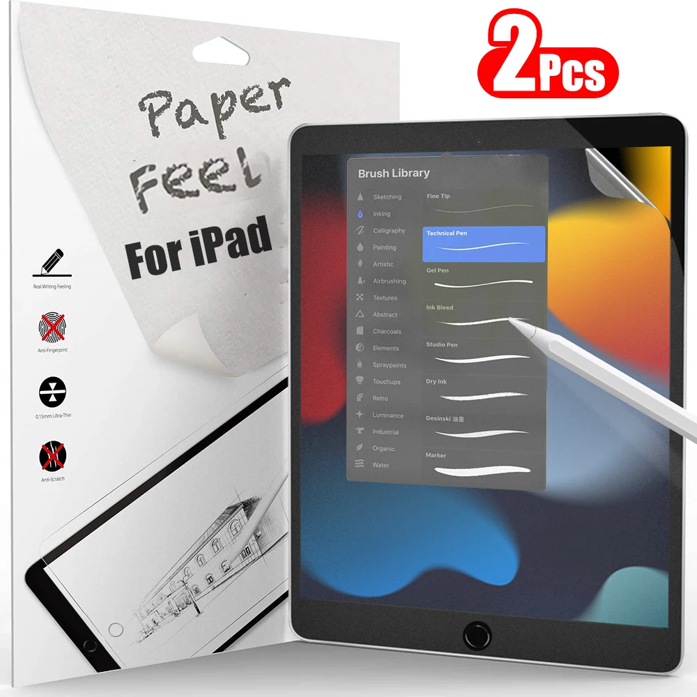 Protector de pantalla de papel mate para Ipad Air 6 Pro M4 13 11 12,9 iPad 10. a 9 a generación 8 7 6 Air 5 4 mini 6 sin vidrio