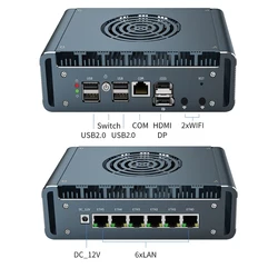 Mini PC Firewall de 6 Puertos 2,5 GbE para pfSense