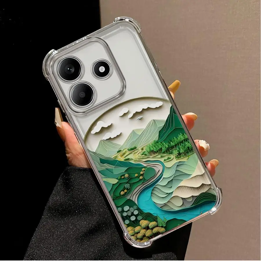 Funda de teléfono para Xiaomi Redmi Note 9S 11 12 13 10 Pro 14 Pro Plus 10 Lite 10s 11s cubierta transparente suspensión de cielo de verano - imagen 2