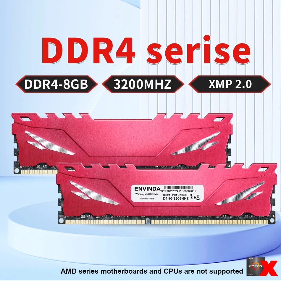 ENVINDA PC DDR3 DDR4 8GB 16GB Ram 1600 3200 MHz ordenador memoria de alta calidad escritorio Dimm sin soporte PC AMD placa base CPU