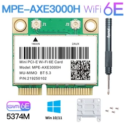 Intel AX210 WiFi 6E Mini PCI-e – Adaptador Bluetooth 5.3 Tri-Band