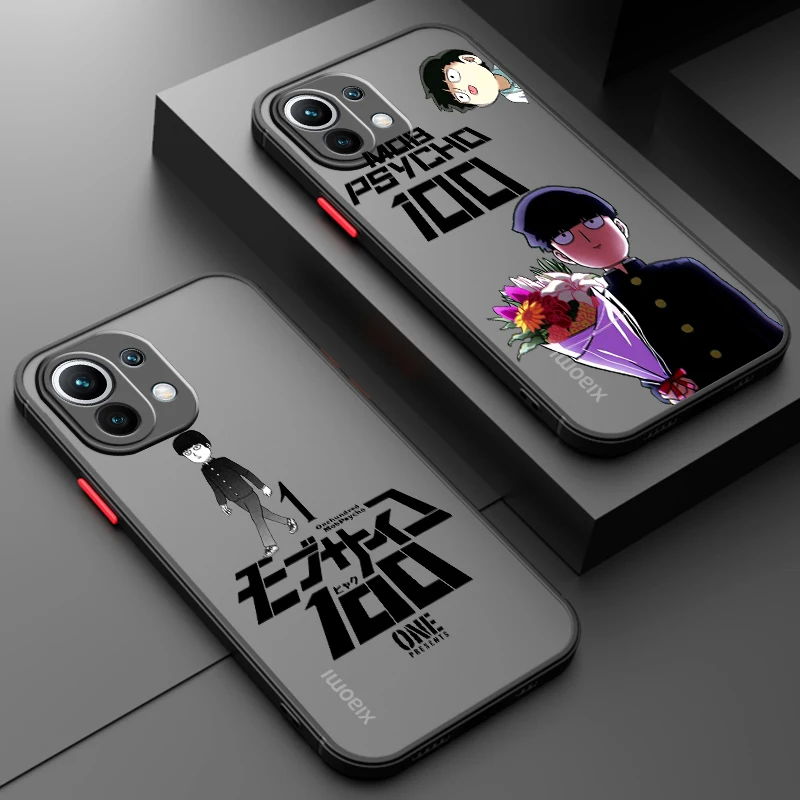 Mob Psycho 100 cómic Anime Art translúcido esmerilado para Xiaomi Mi 13 12 12T 11T 11 11i 10T 10 9T Pro Lite Ultra 5G TPU - imagen 2