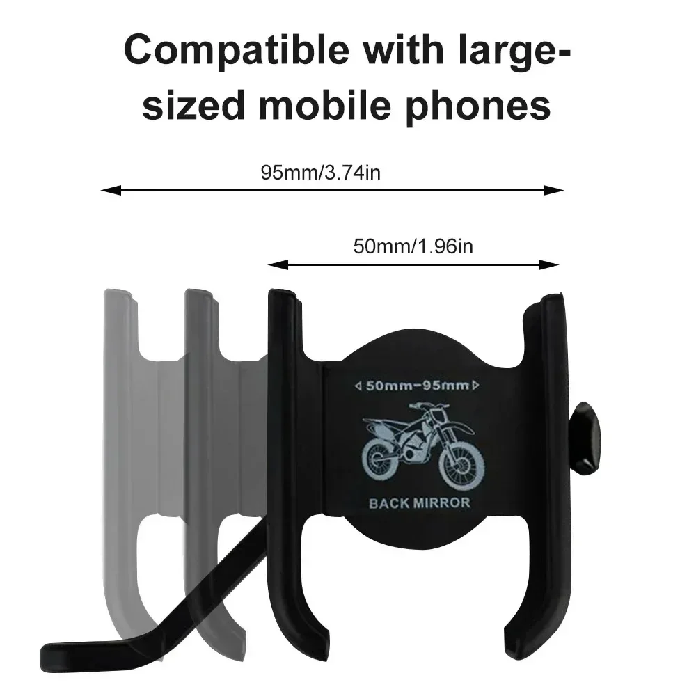 Soporte para teléfono móvil de bicicleta y motocicleta de aleación de aluminio, soporte GPS, clip de montaje, soporte para manillar móvil de múltiples especificaciones - imagen 4