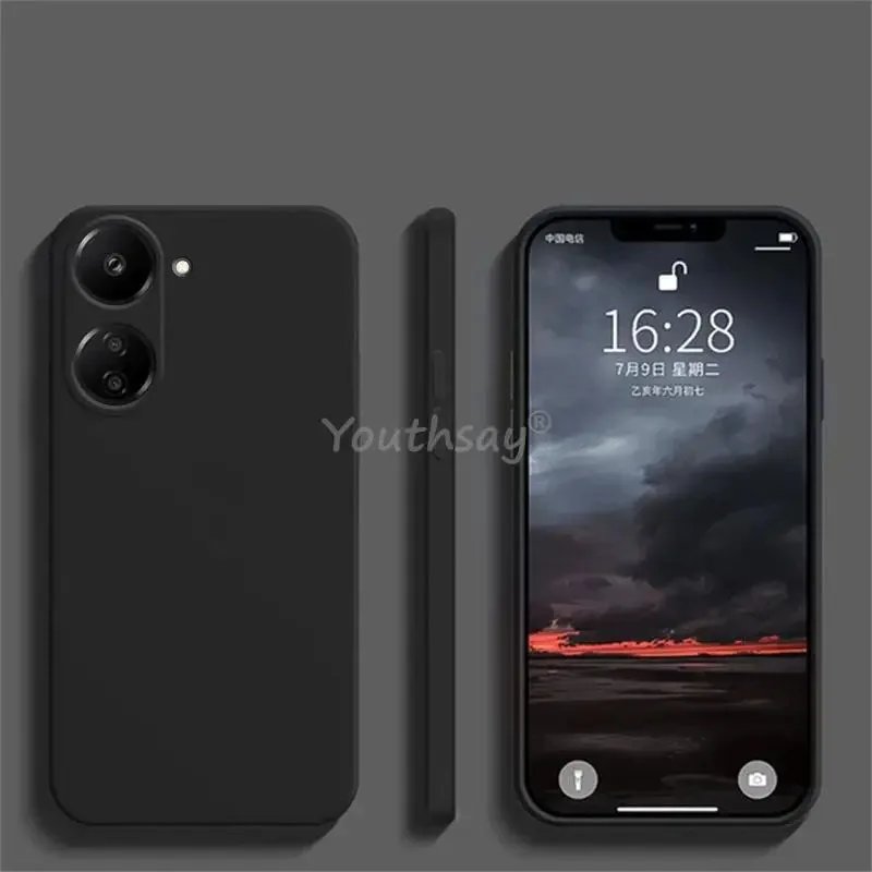 Para Poco C71 funda Xiaomi Poco C71 funda Fundas Coque suave Original silicona líquida Protector de cámara parachoques de teléfono Poco C71 - imagen 4