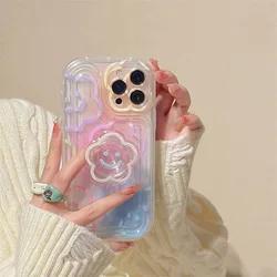 Funda TPU Honor 90 Transparente Diseño Flor Antigolpes