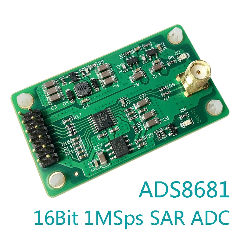 Módulo de aplicación ADS8681 16Bit 1Msps SAR ADC módulo Bipolar único 2,56-12.288V entrada