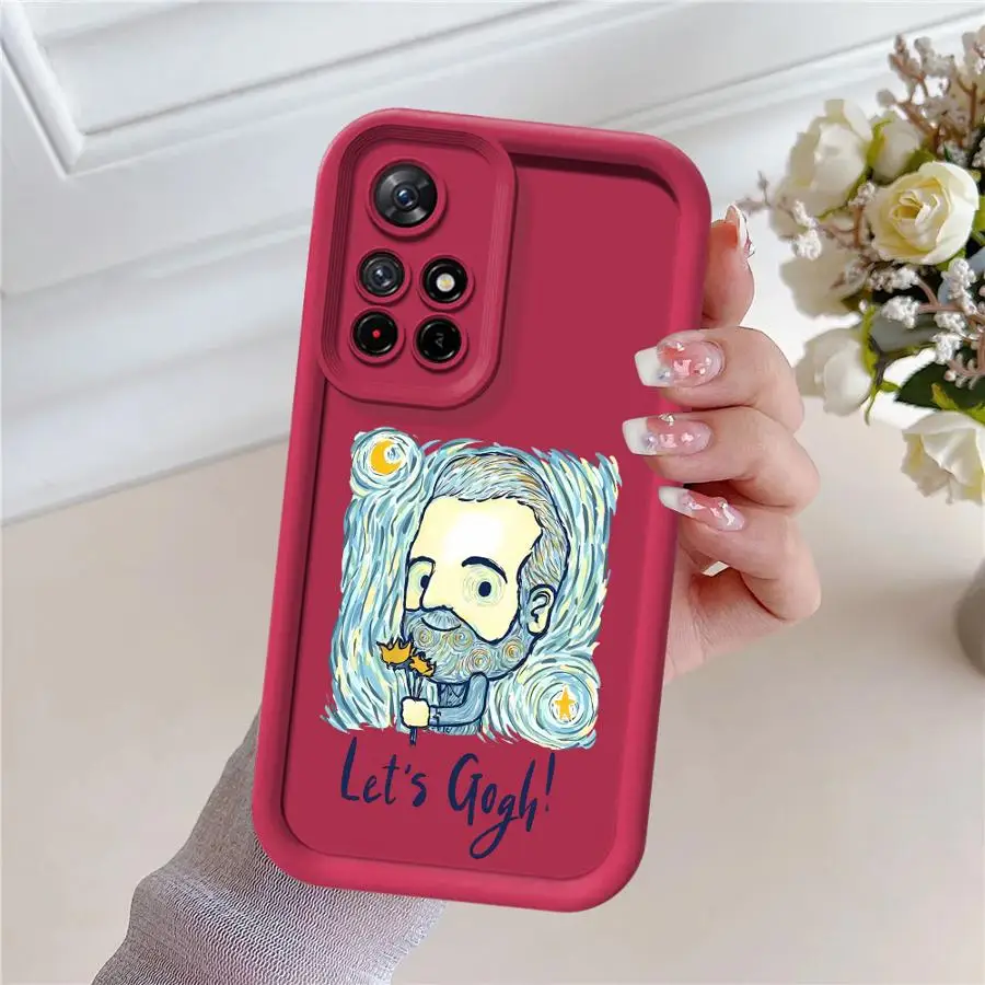 Funda para Xiaomi Redmi 9T A3 A5 14C 13C 10A 10C 9C 9A 12C A2 A1 Plus cubierta suave Van Gogh creatividad Linda - imagen 2