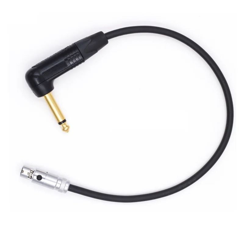 Ángulo 6,35mm TRS a 4 pines Mini XLR hembra TA4F Cable para SHURE Raxikol MIPRO Line6 bajo guitarra inalámbrico riñonera Piano eléctrico - imagen 3