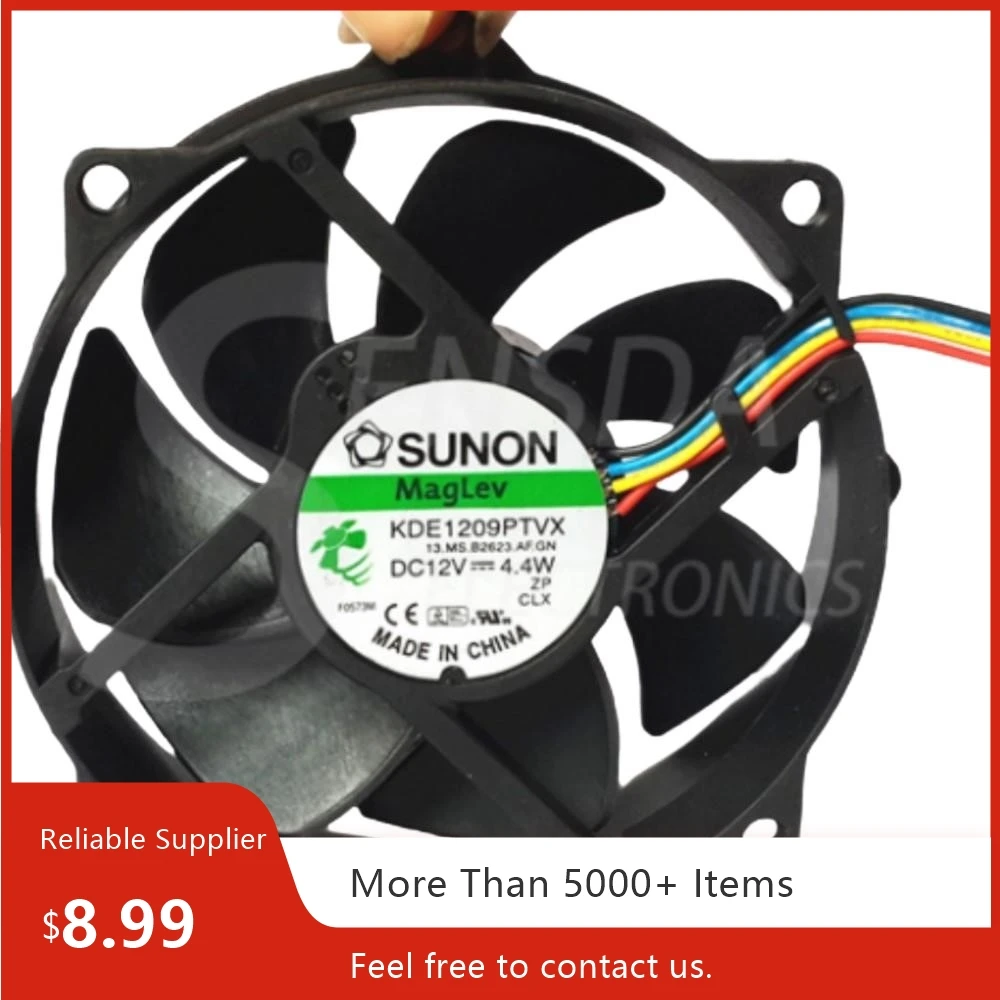 Ventilador disipador de calor enfriador de CPU para Sunon KDE1209PTVX 92 mm Maglev PWM ventilador de refrigeración, 12 V 4,4 W, 45 CFM, 2300 RPM para servidor