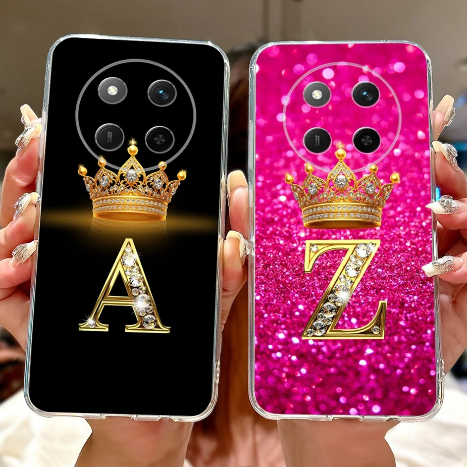 Para Honor Magic7 Lite funda BRP-NX1 elegante corona letras cubierta suave silicona delgada funda de teléfono para Honor Magic 7 Lite Fundas Coque - imagen 2