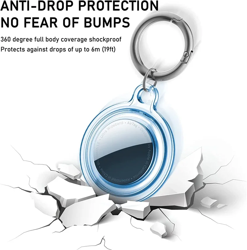 Llavero antipérdida impermeable, funda suave para Apple Airtag Air Tag, perro, gato, Collar de mascotas, rastreador de llaves, cubierta completa protectora - imagen 3