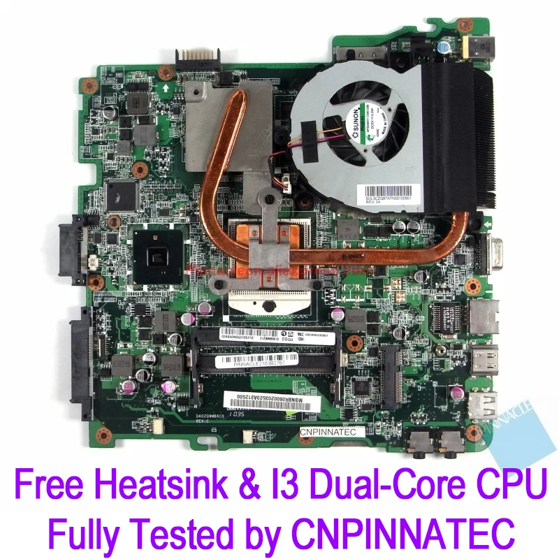 MBNBR06002 con CPU I3 y placa base con disipador de calor para Acer Aspire 4738 eMachines D732 en lugar de 4552 4552G MBNBK06001 DA0ZQAMB6C0