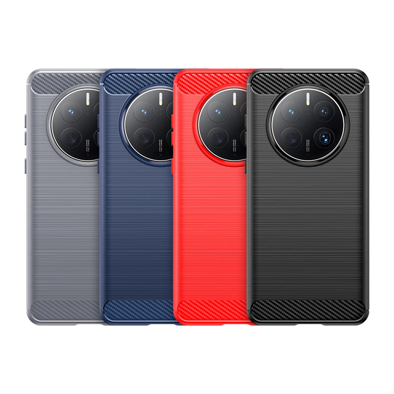 Funda de fibra de carbono para Huawei Mate 50 Pro, cubierta de TPU suave a prueba de golpes, parachoques trasero - imagen 2